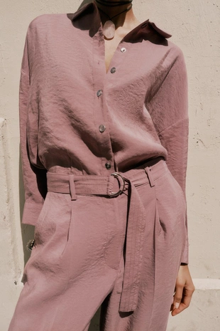 Мягкая струящаяся рубашка- Заказать в России