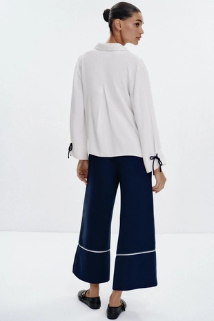 Рубашка с контрастной отделкой- Заказать в России