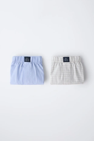 8-14 лет/набор из двух трусов-боксеров из поплина- Заказать в России