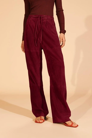 Замшевые кожаные брюки LIMITED EDITION- Заказать в России