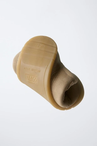 Sand Brown | 8829/630/107 - Zara Кожаные босоножки плимсоллы