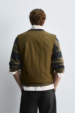Khaki | 1732/302/505 - Zara Технический жилет лимитированной серии
