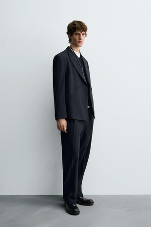 Двубортный блейзер в полоску- Заказать в России