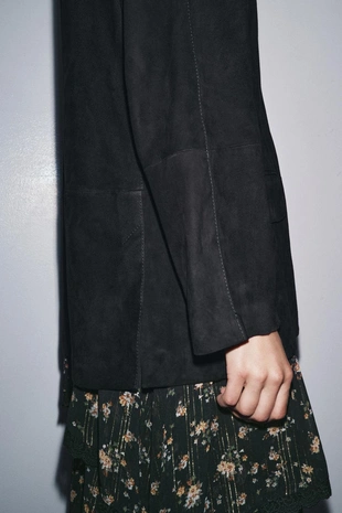 Блейзер оверсайз из замши, 100% — ZW COLLECTION, лимитированная серия- Заказать в России