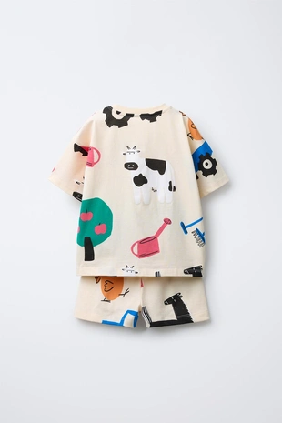 Купить Zara Комплект джоггеров с принтом