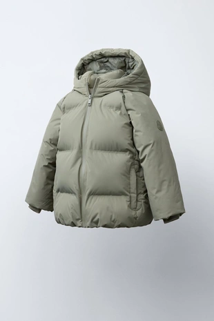 Стеганая куртка WATER REPELLENT с капюшоном- Заказать в России