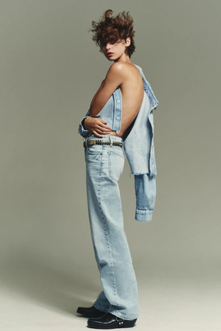 Джинсы TRF WIDE LEG со средней посадкой- Заказать в России