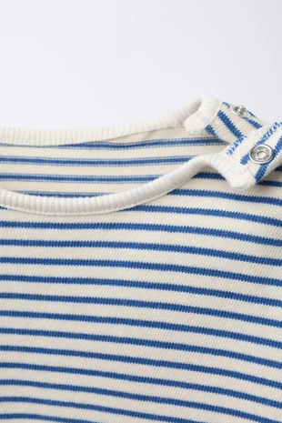 Ecru / Blue | 6224/621/080 - Zara Футболка в полоску