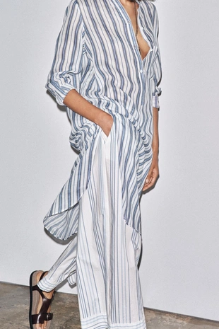 Брюки LIMITED EDITION из полосатого поплина- Заказать в России