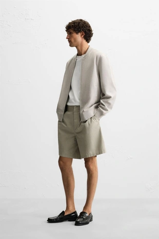 Бомбер из искусственной замши- Заказать в России