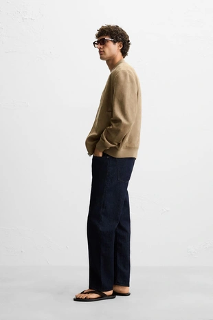 Бомбер из искусственной замши- Заказать в России