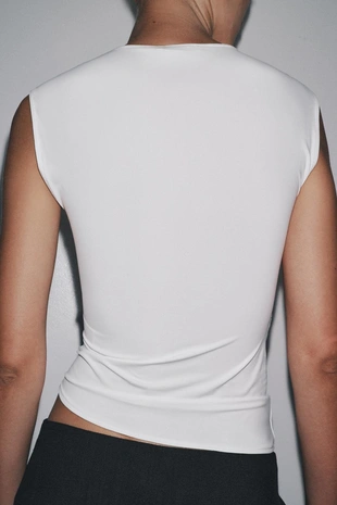 Топ из полиамида с кружевом- Заказать в России