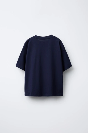Navy blue | 1887/704/401 - Zara Набор из двух однотонных футболок