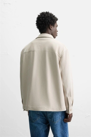 Beige | 4333/555/710 - Zara Куртка-рубашка комфортной посадки