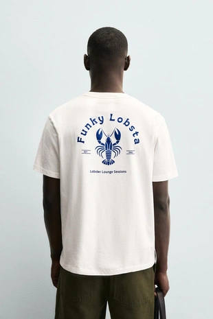 Футболка с принтом «лобстер»- Заказать в России