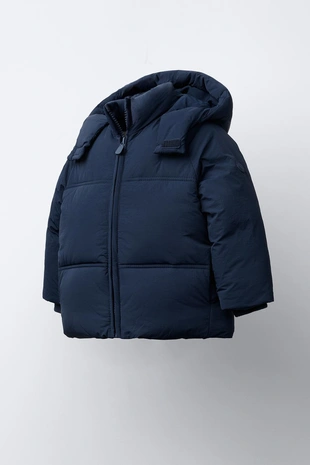 Стеганая куртка с капюшоном WATER REPELLENT- Заказать в России