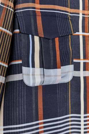 Рубашка в клетку с карманами — ZW COLLECTION- Заказать в России