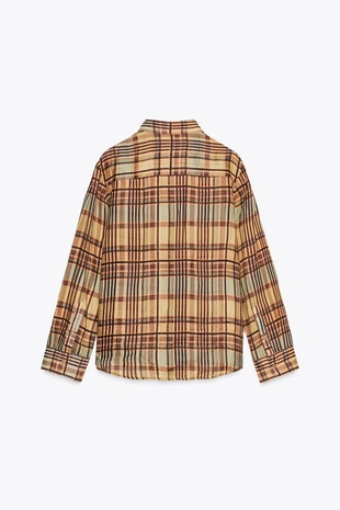 Рубашка в клетку из рами — ZW COLLECTION- Заказать в России