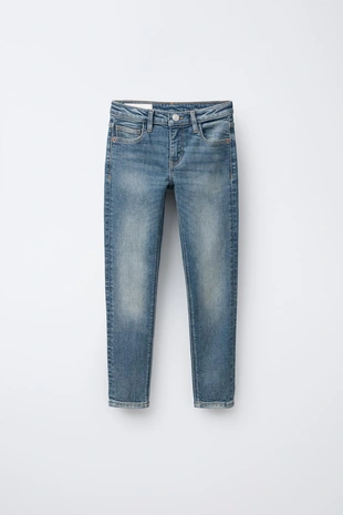 Blue | 4806/700/400 - Zara Базовые джинсы SKINNY