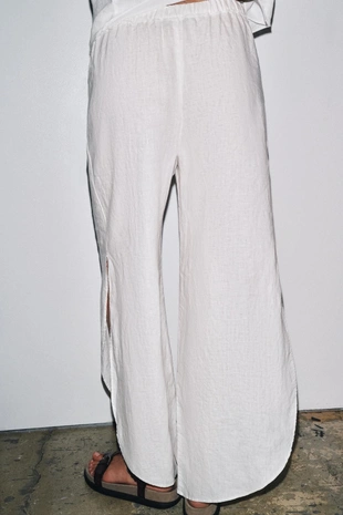 Льняные брюки с разрезами — ZW COLLECTION- Заказать в России