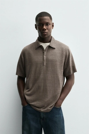 Поло из конопли и вискозы- Заказать в России