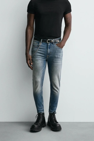 Купить Zara Укороченные джинсы SKINNY