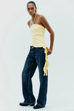 Топ текстурный с воланами