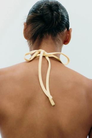 Топ текстурный с воланами