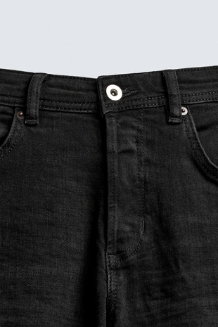 Black | 6045/340/800 - Zara Укороченные джинсы SKINNY