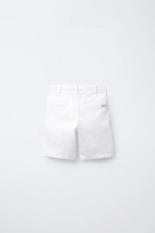 Купить Zara Базовые приталенные шорты-бермуды чинос