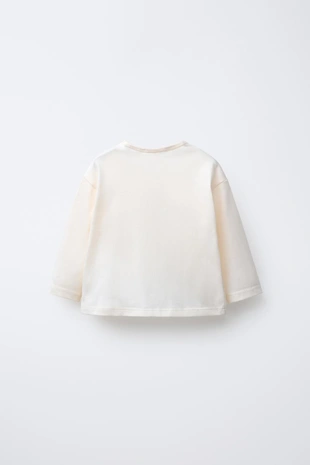 Купить Zara Однотонная футболка с длинными рукавами