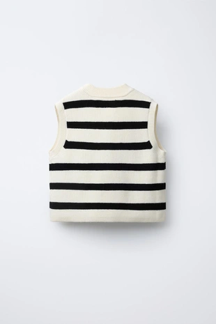 Трикотажный жилет в полоску - Заказать в России