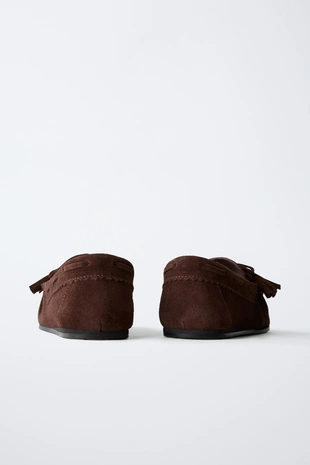 Кожаные лоферы с кисточками- Заказать в России