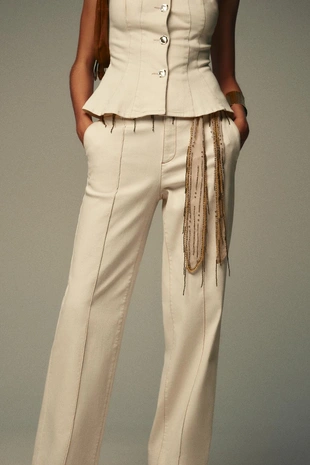 Купить Zara Брюки-кюлоты с декоративной строчкой