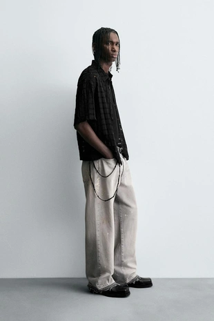 Жаккардовая рубашка с открытой техникой- Заказать в России