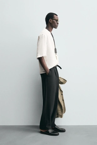 Рубашка из 100% льна- Заказать в России