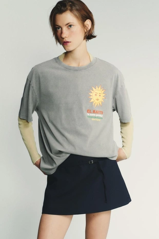 Юбка-шорты с ремнем