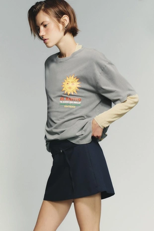 Юбка-шорты с ремнем