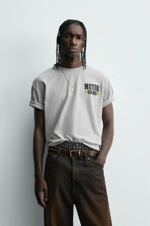 Футболка с графическим принтом MOTOR- Заказать в России