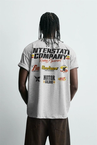 Футболка с графическим принтом MOTOR- Заказать в России