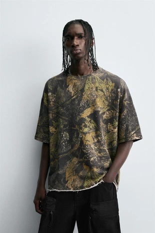 Купить Zara Толстовка с абстрактным принтом