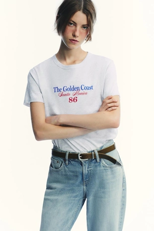 Купить Zara Джинсы TRF клеш с низкой посадкой