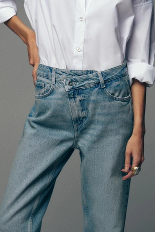 Джинсы Z.02 STRAIGHT ANKLE с высокой посадкой и перекрестной талией