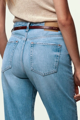 Джинсы Z1975 NEW MOM с высокой посадкой и ремнем- Заказать в России