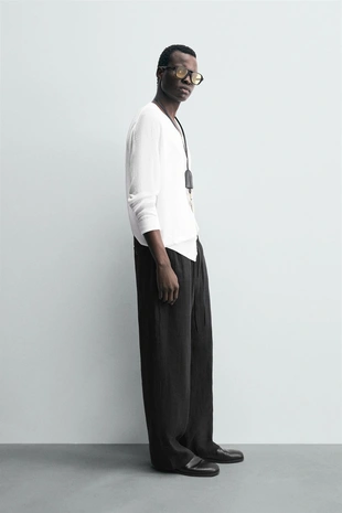 Брюки RELAXED FIT из 100% льна- Заказать в России