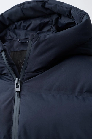 Стеганое пальто с нашивкой WATER REPELLENT- Заказать в России