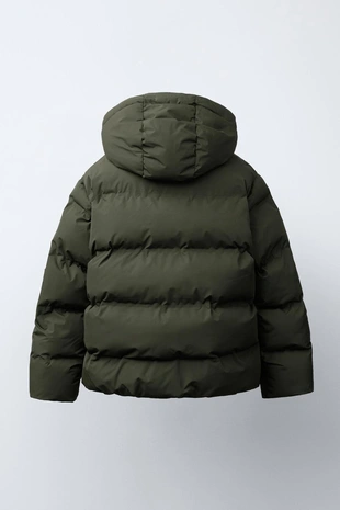 Стеганое пальто с нашивкой WATER REPELLENT- Заказать в России