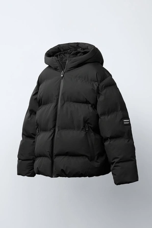 Стеганое пальто с нашивкой WATER REPELLENT - Заказать в России