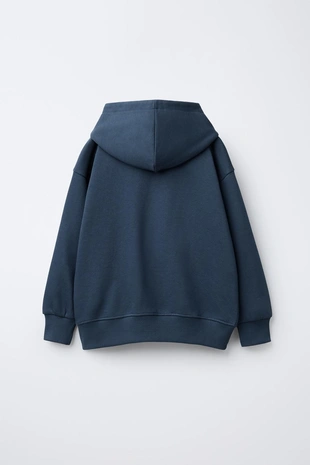 Mid-blue | 0039/663/427 - Zara Комплект из толстовки с капюшоном и брюк-джоггеров с текстом