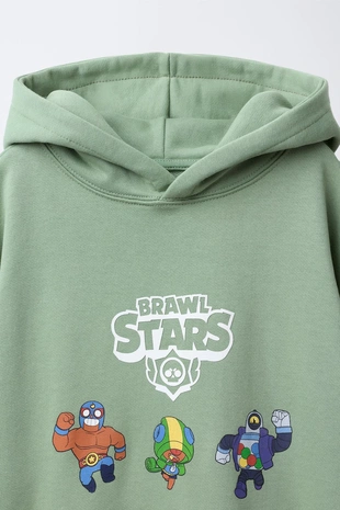 Greens | 9805/759/120 - Zara Толстовка с капюшоном BRAWL STARS © SUPERCELL OY